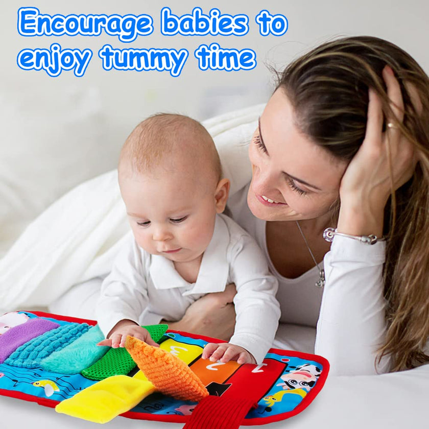 Inbeby Tummy Time Mirror Toy & Play Activity Cinrkle Mat, Black and White High Contrast Baby Newbron Toys 0 3 6 Months Brain Development, Snesory Texture Piano Infant Toys 0 3 6 Months with Squeaker 🍁 All In One Marketplace Canada