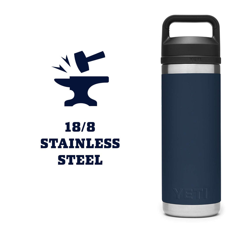 YETI Rambler 18 oz Bottle, Vacuum Insulated, Stainless Steel with Chug Cap, Navy 🍁 All In One Marketplace Canada