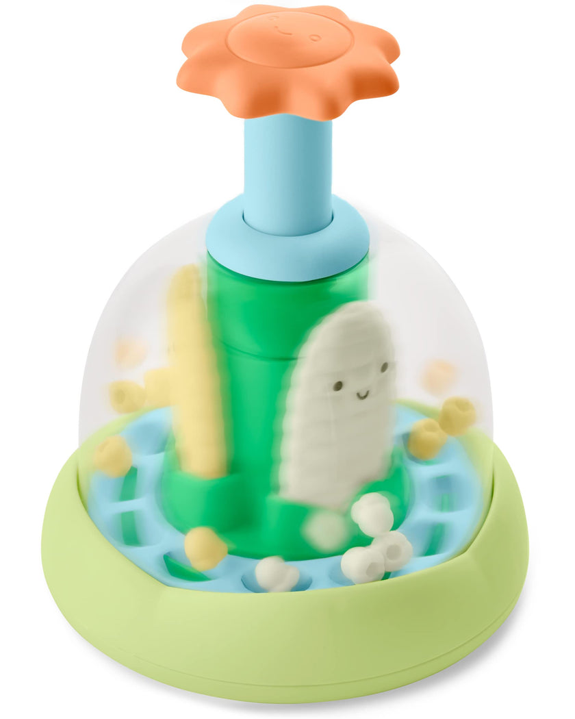 Skip Hop Press & Spin Baby Toy, Farmstand What's Poppin Corn Spinner 🍁 All In One Marketplace Canada