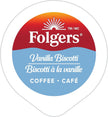 Folgers Vanilla Biscotti Flavoured Light Roast Coffee Pods, Single Serve One Cup Pods made with Arabica Beans for Hot or Iced Drinks, 30 Count (Pack of 1) 🍁 All In One Marketplace Canada