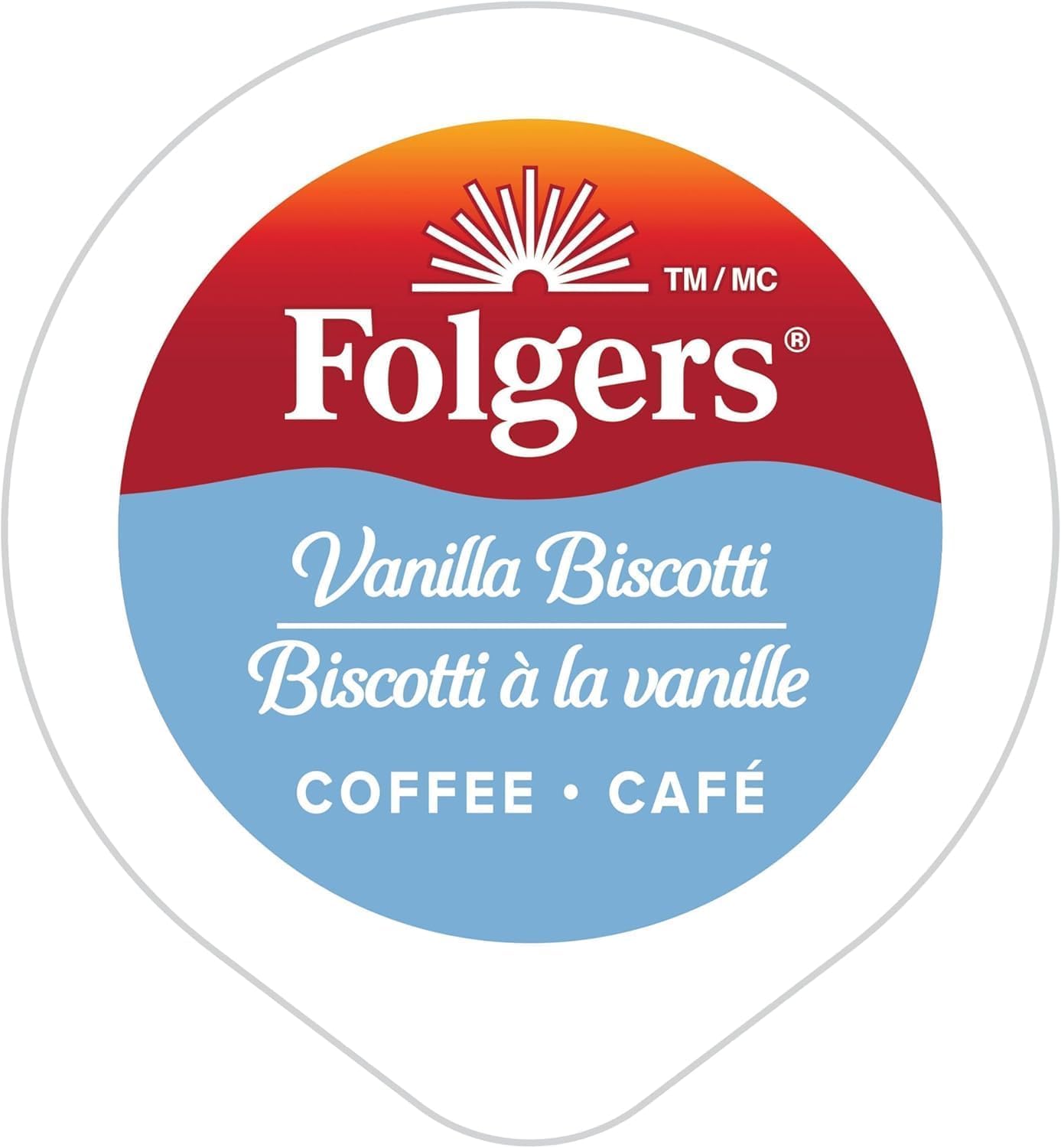 Folgers Vanilla Biscotti Flavoured Light Roast Coffee Pods, Single Serve One Cup Pods made with Arabica Beans for Hot or Iced Drinks, 30 Count (Pack of 1) 🍁 All In One Marketplace Canada