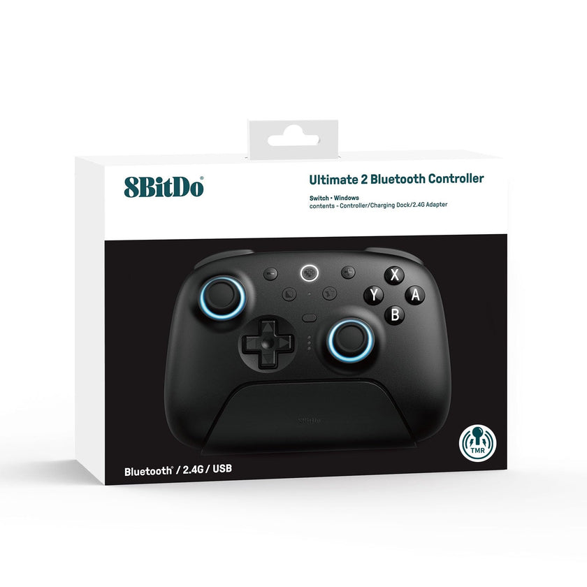 8BitDo Ultimate 2 Bluetooth Controller for Switch/Switch 2 & Windows PC, Switch Pro Controller with TMR Joysticks, Switchable Hall Effect/Tactile Triggers, Vibration and Motion Control - Black 🍁 All In One Marketplace Canada