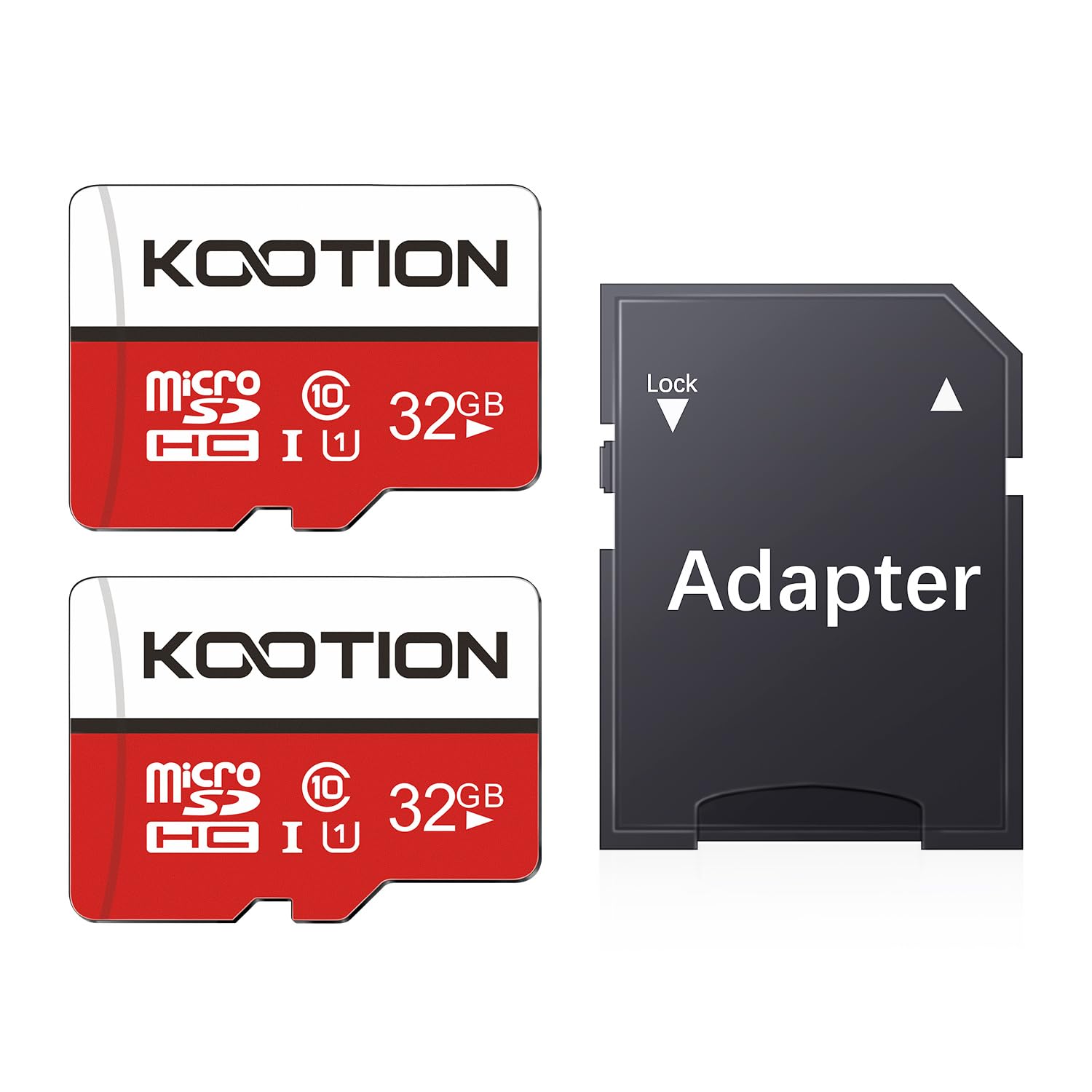 KOOTION 32 GB Micro SD Card 2-Pack Class 10 Micro SDHC Card + SD Adapter UHS-I Memory Card Ultra High Speed TF Card, C10, U1, 32 GB 🍁 All In One Marketplace Canada