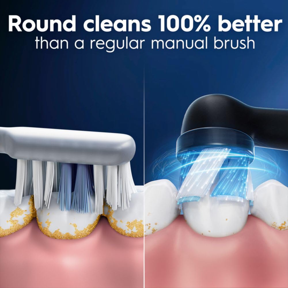 Oral-B iO Genuine Replacement Brush Heads, Black, 4ct Ultimate Clean + 1ct Gentle Care, 15 Month Supply, Compatible Exclusively with Oral-B iO Electric Toothbrushes, Not Compatible with any Other Series Including: Pro, Vitality, Smart, or Genius