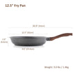 SENSARTE 12.5 Inch Nonstick Frying Pan Skillet, Swiss Granite Coating Omelette Pan, Healthy Stone Cookware, PFOA Free 🍁 All In One Marketplace Canada