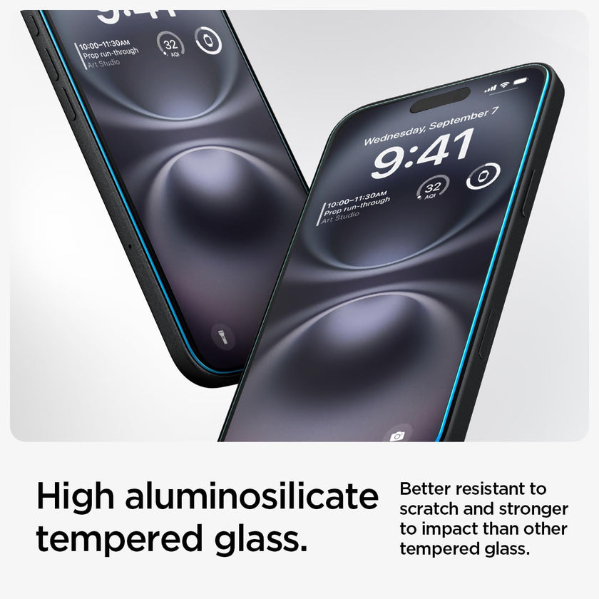 Spigen Tempered Glass Screen Protector [GlasTR EZ FIT] designed for iPhone 16 / iPhone 15 [2 Pack] 🍁 All In One Marketplace Canada