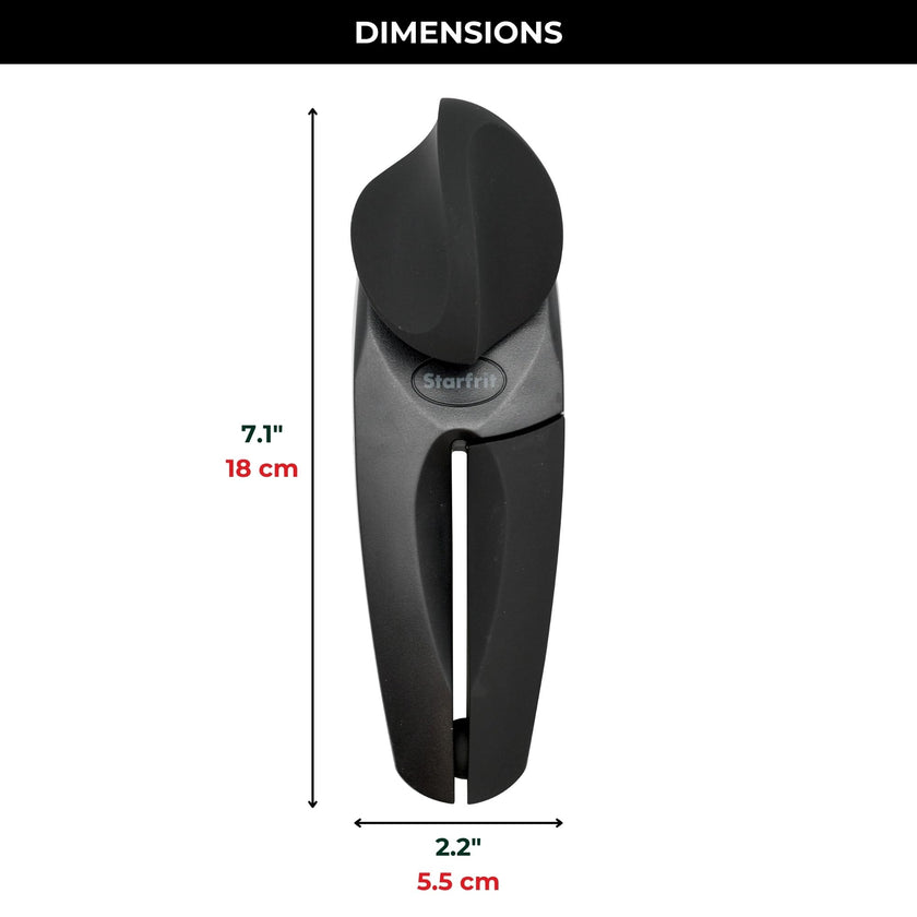 Starfrit MightiCan Can Opener, Safe Smooth-Cut Design, Holds Lid and Leaves No Sharp Edges, Comfort Grip Handle, Heavy-Duty Non-Slip Knob, 3-Year Warranty, Black 🍁 All In One Marketplace Canada