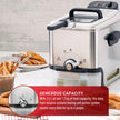 T-fal 3.5L Deep Fryer with Oil Filtration System: 1700W Stainless Steel Fryer, Dishwasher Safe Parts, Digital Timer, Adjustable Temperature Control for Perfect Golden Crispy Results 🍁 All In One Marketplace Canada