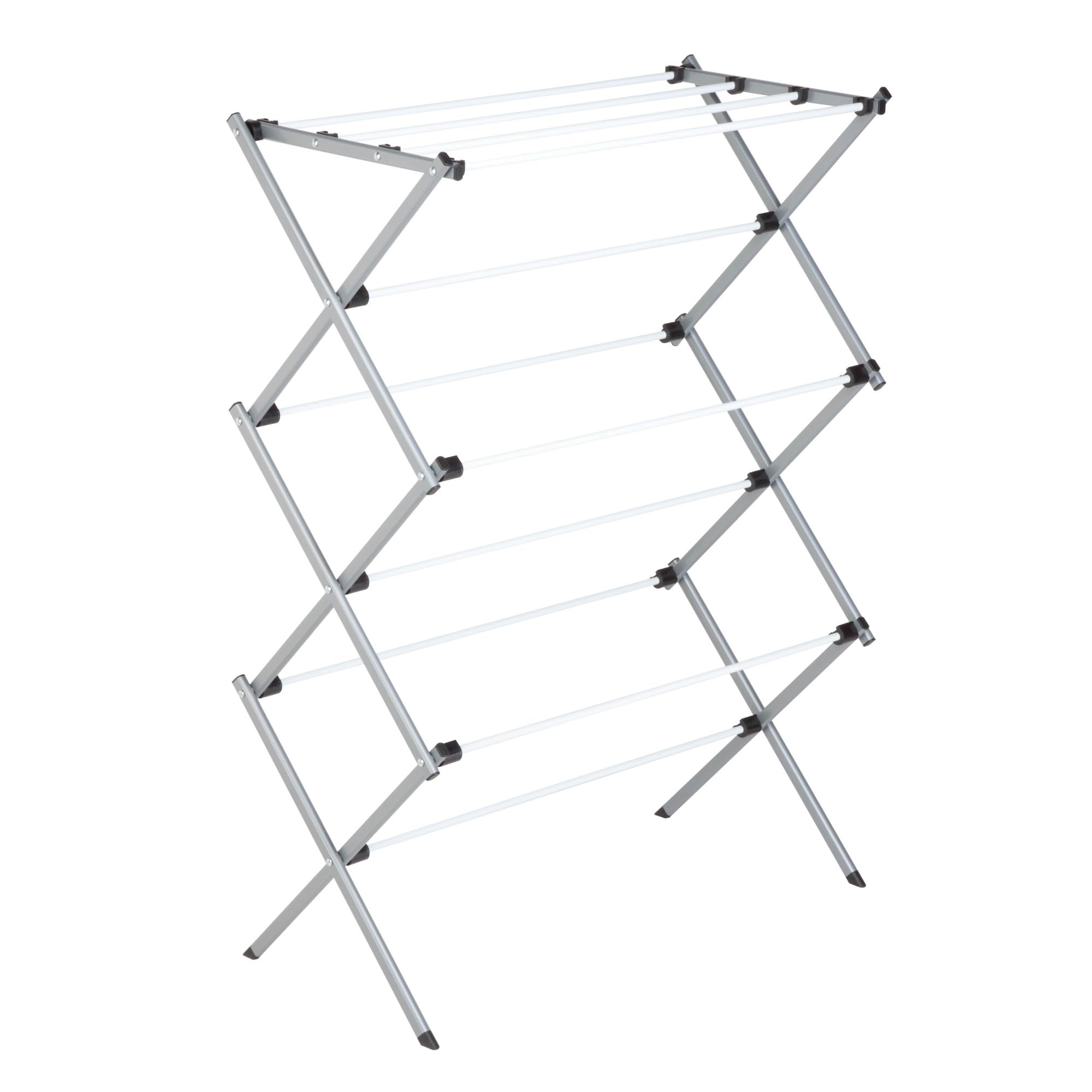 Honey-Can-Do DRY-01306 Folding 42-Inch Clothes Drying Rack, Silver/White 🍁 All In One Marketplace Canada