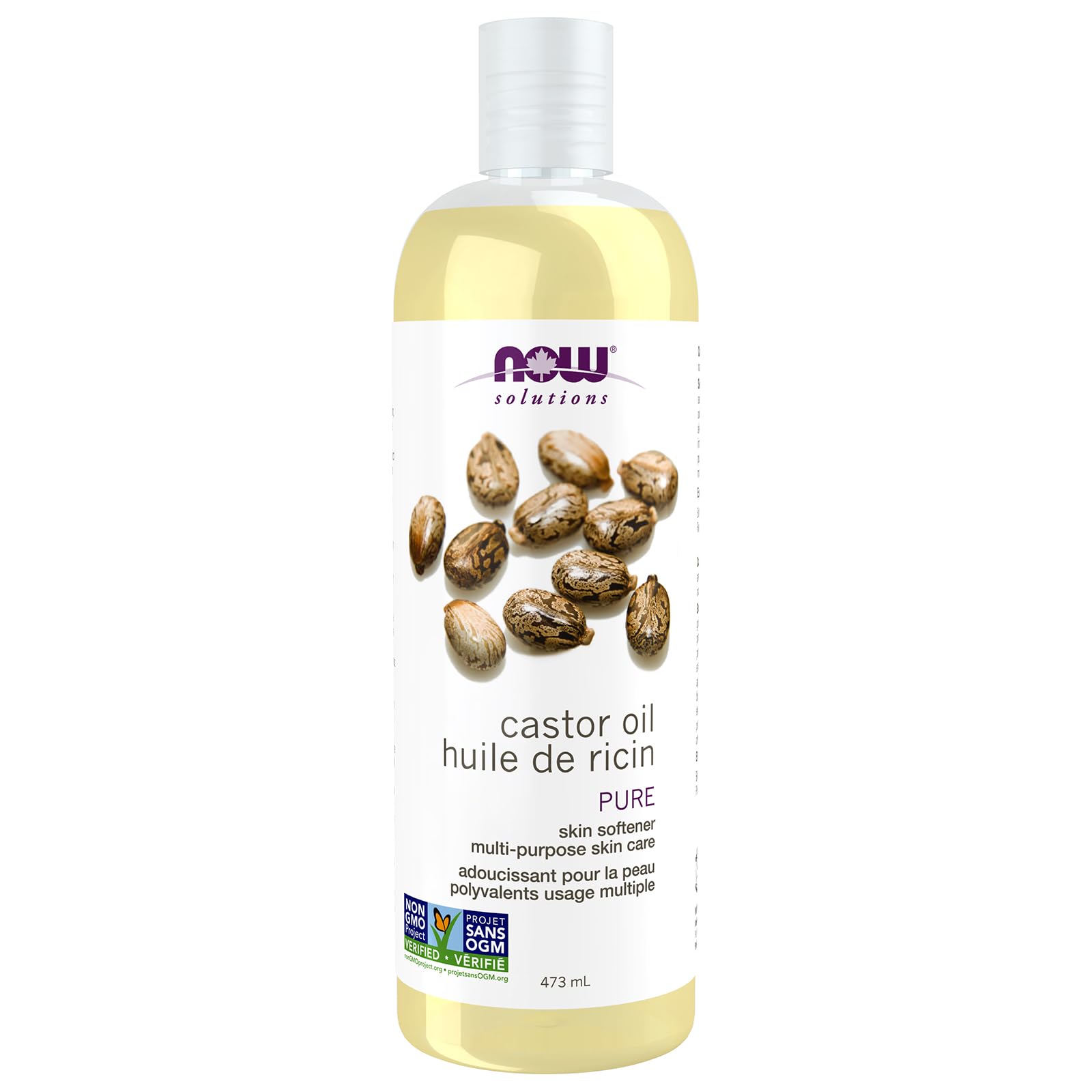 NOW Solutions, Castor Oil, 100% Pure Versatile Skin Care, Multi-Purpose Skin Softener, 473mL 🍁 All In One Marketplace Canada