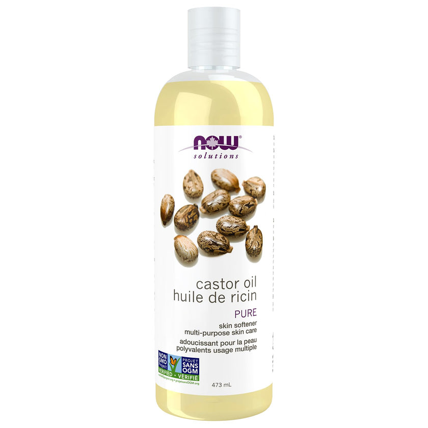 NOW Solutions, Castor Oil, 100% Pure Versatile Skin Care, Multi-Purpose Skin Softener, 473mL 🍁 All In One Marketplace Canada