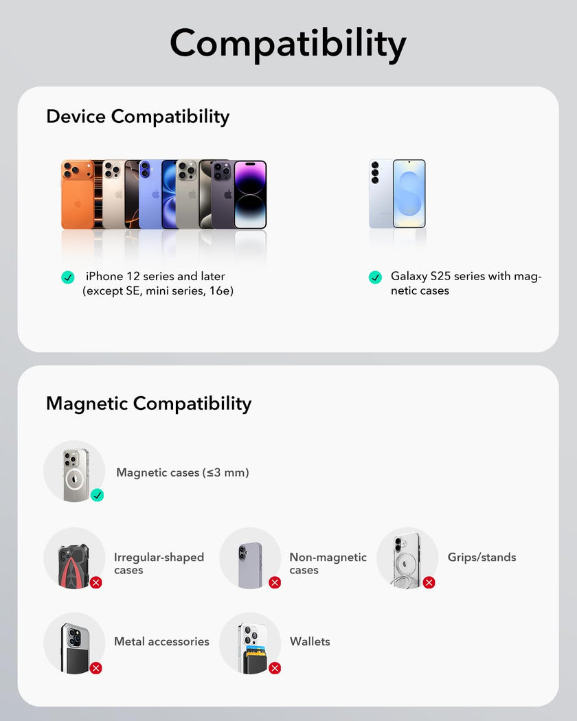 ESR 15W for MagSafe Car Mount Charger, Air Vent Dashboard Wireless Magnetic Phone Holder Chargerfor iPhone 17e Air 17 Pro Max 16 15 14 Plus 13 12 Mini, Galaxy S25/S26 Series for MagSafe Accessories 🍁 All In One Marketplace Canada