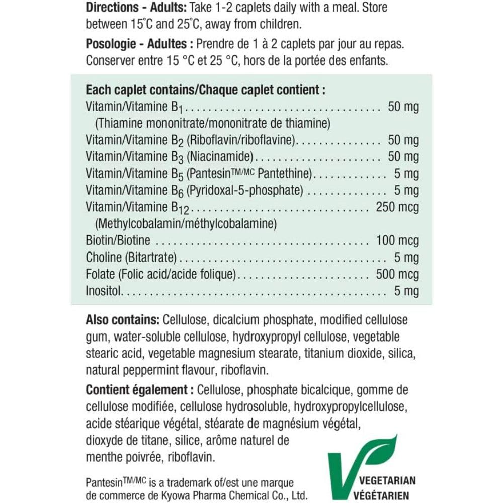 Jamieson Vitamin B50 Complex, Blend of 8 Essential B Vitamins, with Folate for Cellular Health, Supports Energy Production and Metabolism. Vegetarian, Non-GMO. Gluten-Free, Value Size, 200 Caplets, Proudly Canadian 🍁 All In One Marketplace Canada