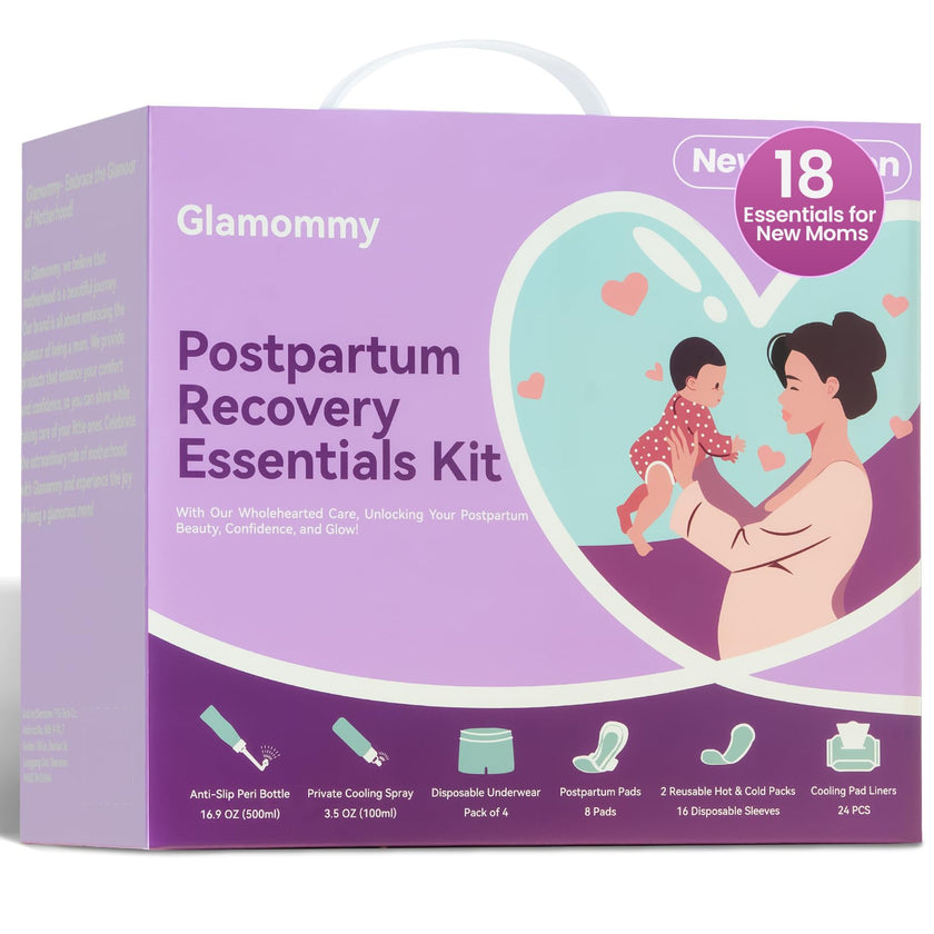 Postpartum Recovery Essentials Kit for Women, Labor & Delivery Postpartum Care, Peri Bottle, Cooling Spray, Disposable Postpartum Underwears, Postpartum Pads, Hot&Cold Packs, Soothing Liners 🍁 All In One Marketplace Canada