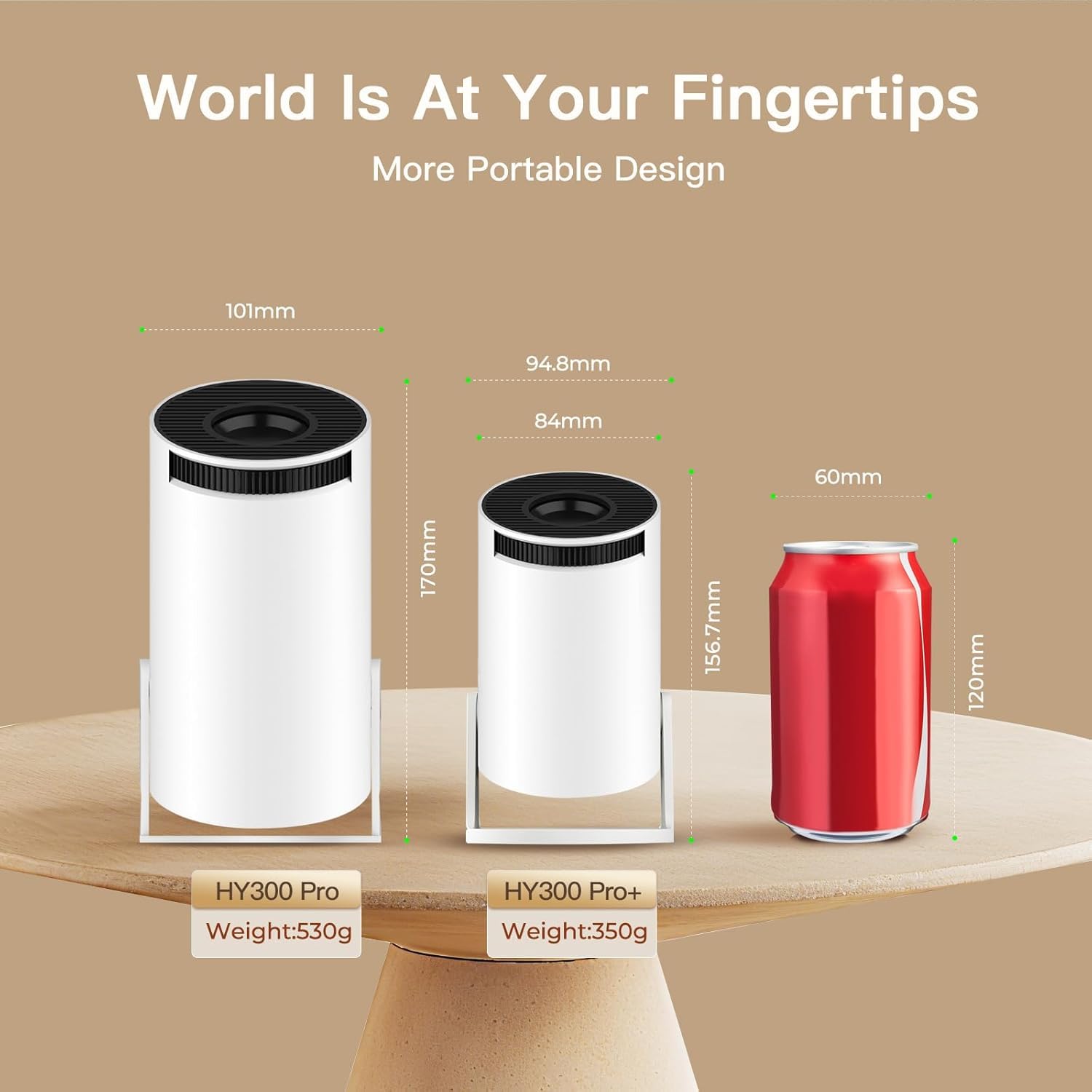 [Built-in Apps & 2026 Upgraded] WEMI Mini Portable Projector Mini Projecteur Portatif with WiFi 6 and Bluetooth 5.4 for Bedroom Smart Movie for iPhone Cell Phone Android OptiBarrel 500 🍁 All In One Marketplace Canada