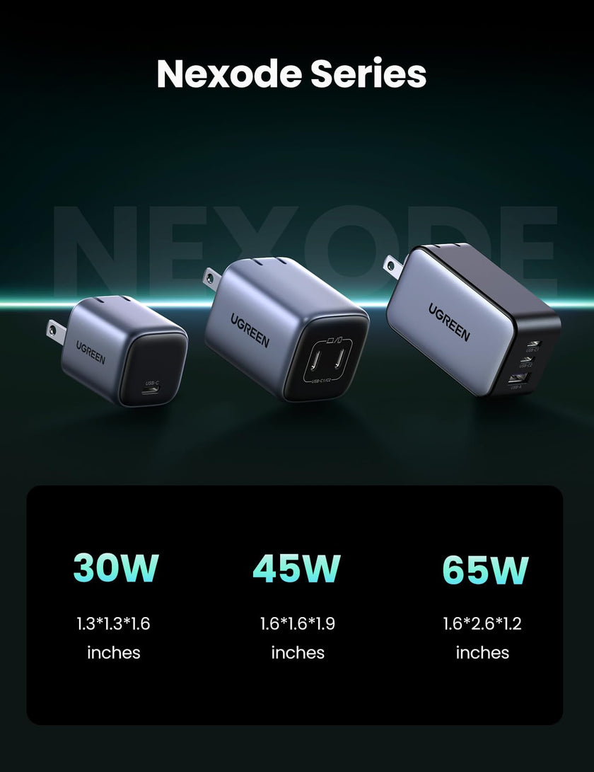 UGREEN Nexode 45W USB C Charger Block, GaN PPS Dual Port USB C Fast Charger Super Fast Charge 2.0 Wall Plug Compatible with Galaxy S26 S25 S24 Ultra S23 A54, iPhone 17 16 Pro Max, iPad, Pixel 10 9 8 🍁 All In One Marketplace Canada
