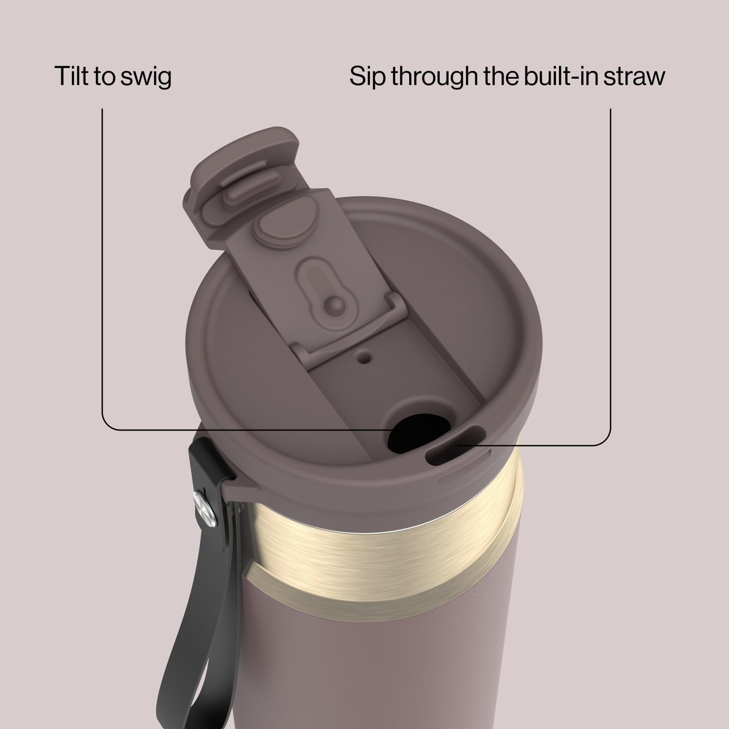 Contigo DualSip 24 oz Water Bottle w/Carry Strap & 2-Way Lid (Drink from Straw or Spout) | Vacuum-Insulated Stainless Steel for Cold Drinks | 100% Leakproof | BPA & Lead-Free | Dishwasher Safe 🍁 All In One Marketplace Canada