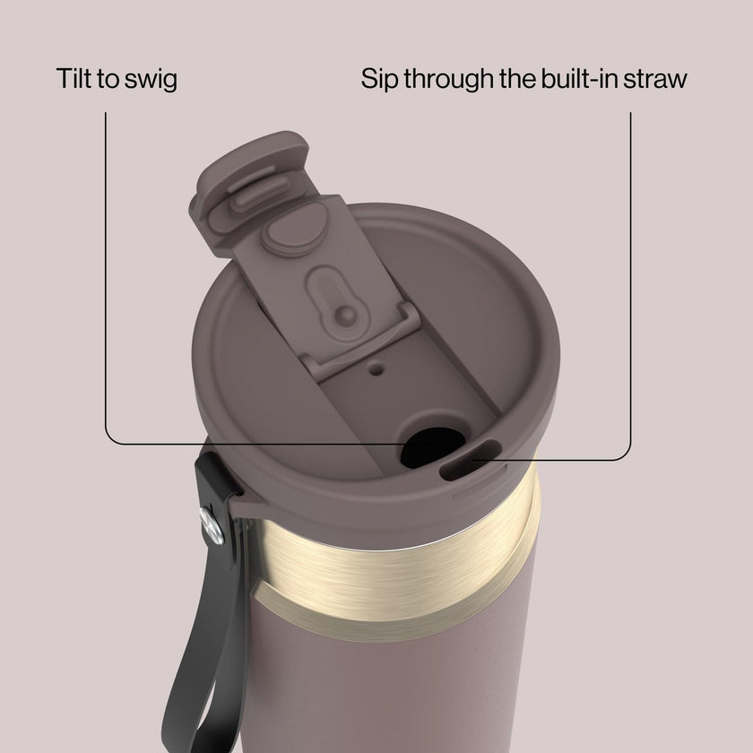 Contigo DualSip 24 oz Water Bottle w/Carry Strap & 2-Way Lid (Drink from Straw or Spout) | Vacuum-Insulated Stainless Steel for Cold Drinks | 100% Leakproof | BPA & Lead-Free | Dishwasher Safe 🍁 All In One Marketplace Canada