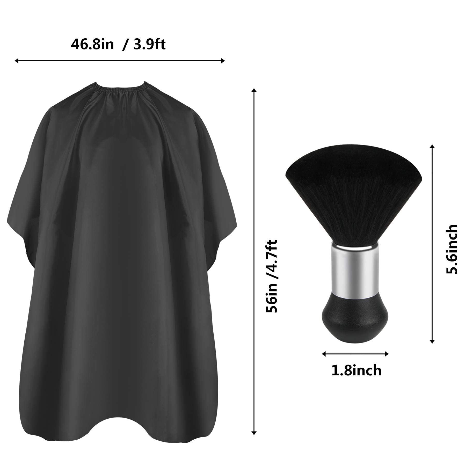 Professional Hair Cutting Cape with Neck Duster Brush, Salon Barber Cape, Hair Cutting Accessories (Solid color) 🍁 All In One Marketplace Canada