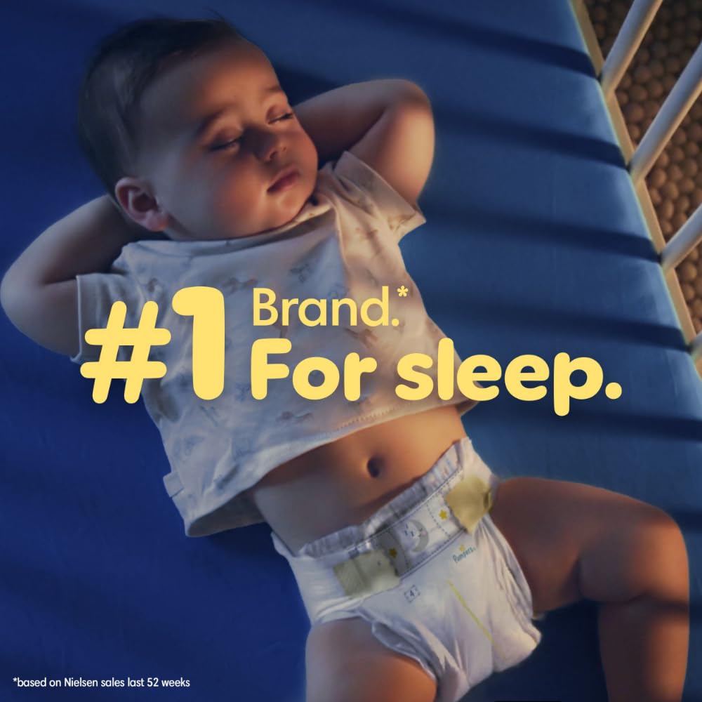 Pampers ZZZ Overnight Diapers, Size 4, Nighttime Protection Disposable Baby Diaper, 1 Pack (Count of 104), 🍁 All In One Marketplace Canada