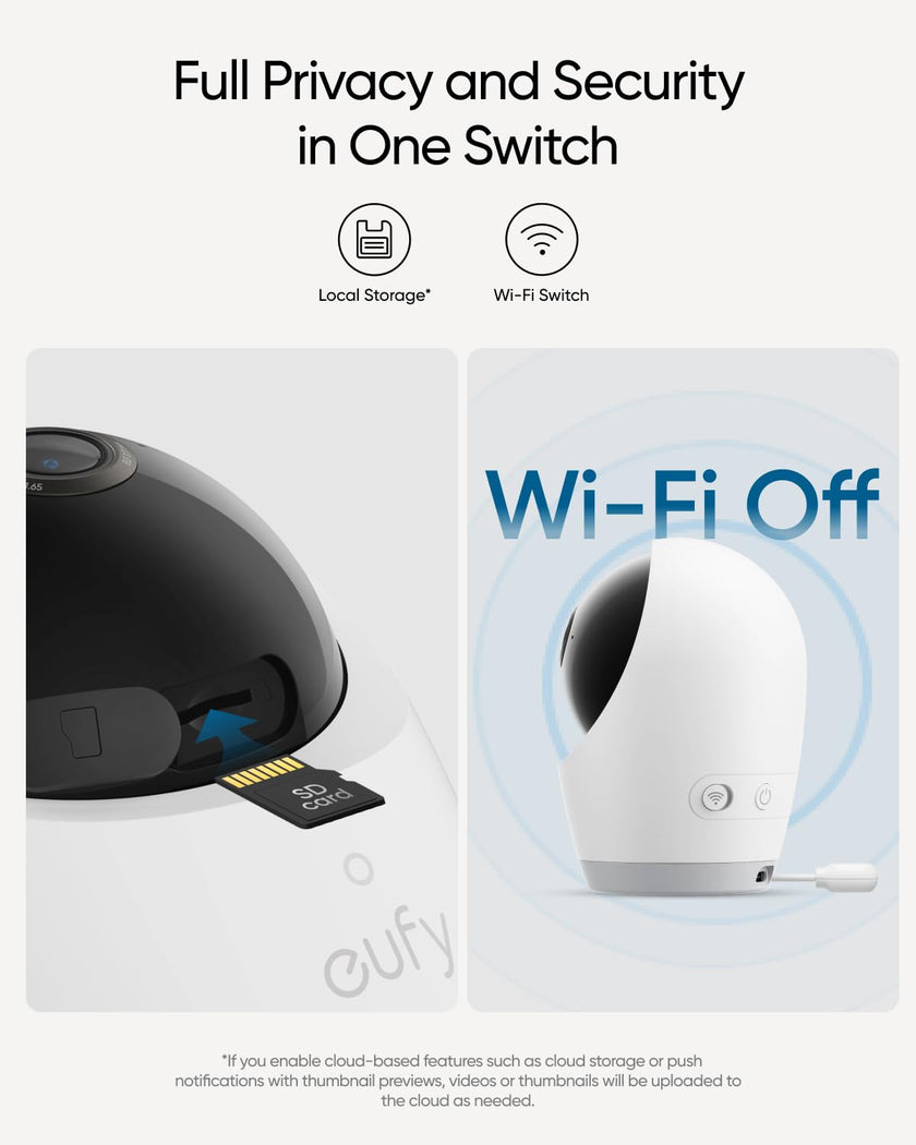 eufy Baby Monitor E21 with 4K Camera, Hybrid Wi-Fi and No Wi-Fi Connection, App and Monitor Control, Ultra-Clear Night View, Pan-Tilt, 8× Zoom, Portable Camera with Built-In Battery, ANR, Smart Alerts 🍁 All In One Marketplace Canada