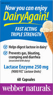 Webber Naturals Dairy Again Lactase Enzyme, 60 Capsules 🍁 All In One Marketplace Canada