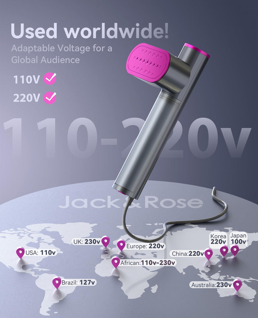 Jack ＆ Rose Travel Steamer for Clothes,100-220V Portable Steamer,15s Heat Up,Steamer ＆ Iron 2 In 1, Travel Size Garment Steamer,Large Ceramic Heat Panel,for Global ＆ Europe Traveling 🍁 All In One Marketplace Canada