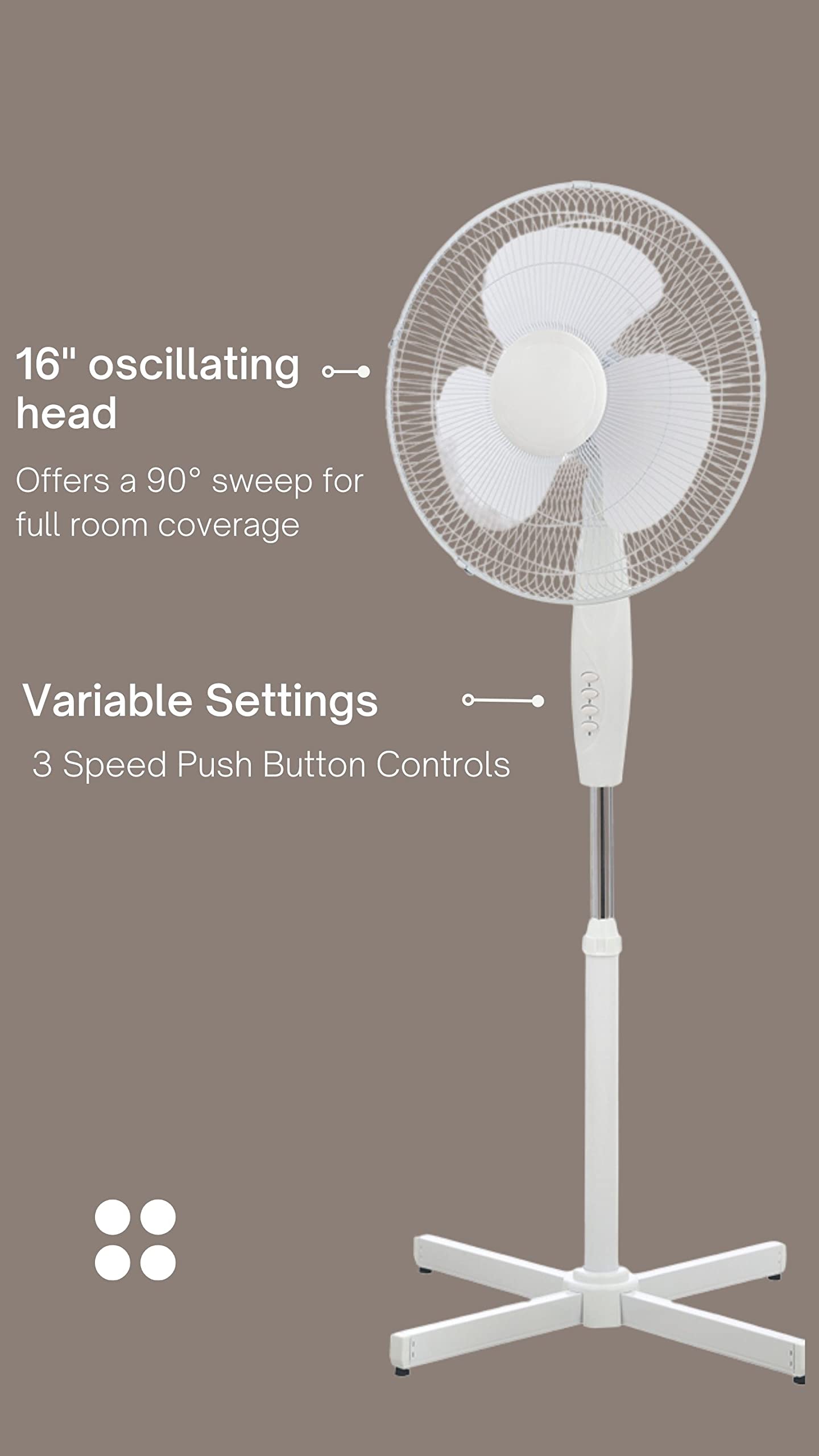 ToolTech Oscillating Pedestal Fan 16 Inch 🍁 All In One Marketplace Canada