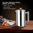 Secura French Press Coffee Maker, 304 Grade Stainless Steel Insulated Coffee Press with 2 Extra Screens, 34oz (1 Litre), Silver 🍁 All In One Marketplace Canada