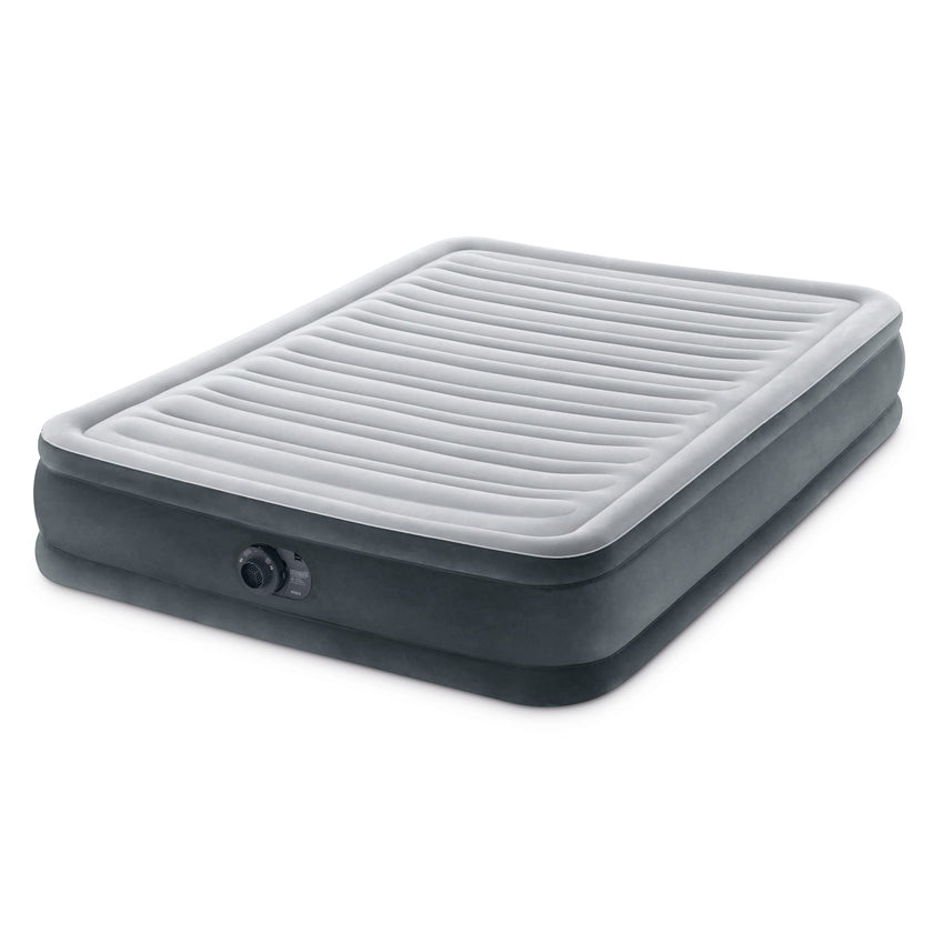 INTEX 67767ED Dura-Beam Deluxe Comfort-Plush Mid-Rise Air Mattress: Fiber-Tech – Full Size – Built-in Electric Pump – 13in Bed Height – 600lb Weight Capacity 🍁 All In One Marketplace Canada