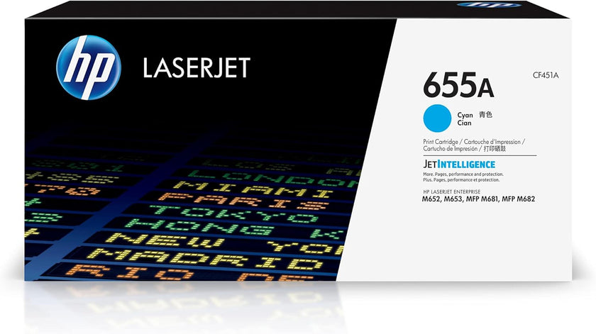 HP 655A (CF451A) Cyan Original LaserJet Toner Cartridge
