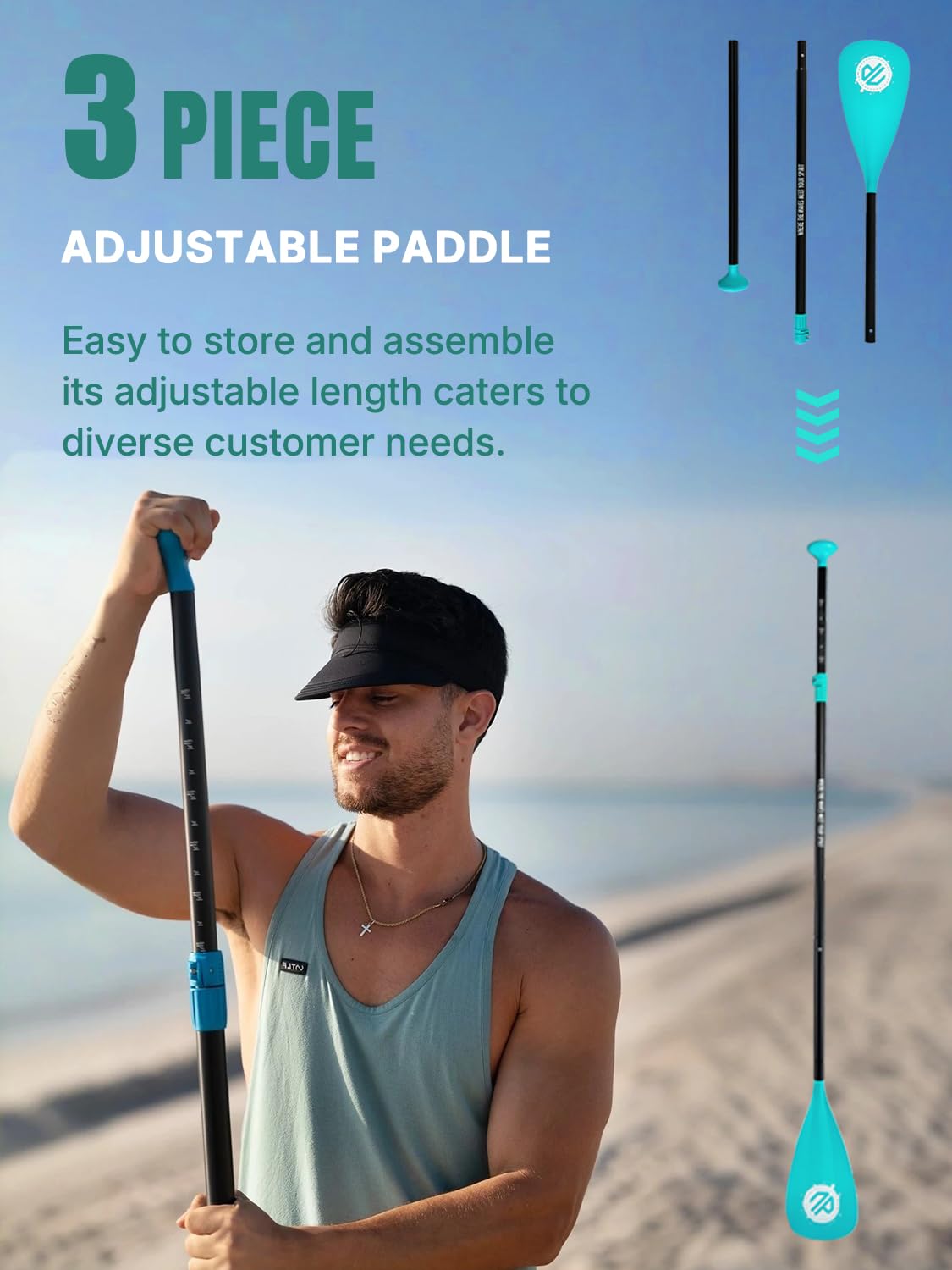 Niphean Inflatable Stand Up Paddle Board with SUP Accessories, 10'6'' All-Round Inflatable SUP, Anti-Slip EVA Deck, Inflatable Paddle Board for Adults & Youth 🍁 All In One Marketplace Canada