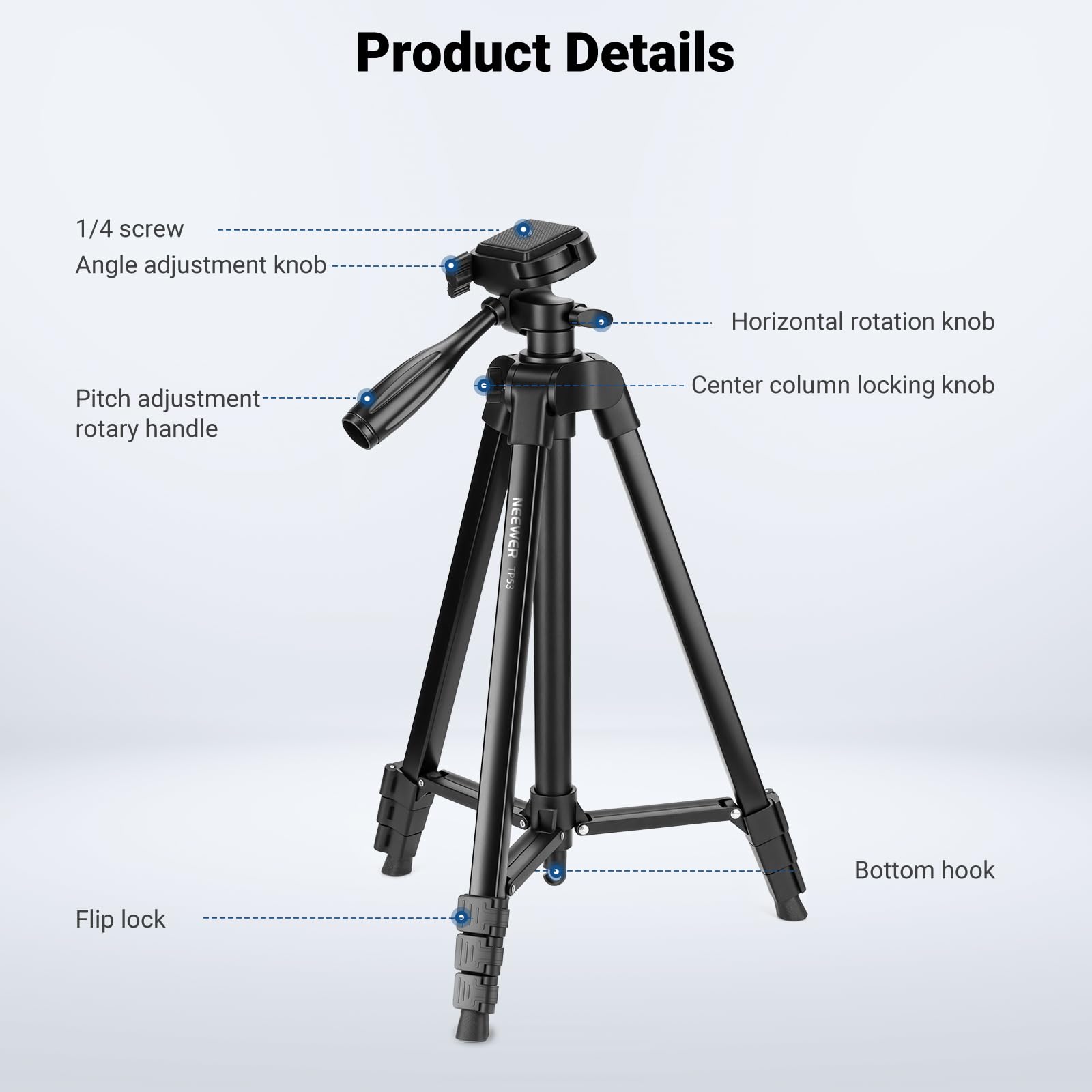 NEEWER Entry Level Version TP53 Tripod for Cell Phone & Camera, Metal 🍁 All In One Marketplace Canada