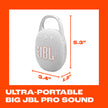 JBL Clip 5 - Ultra-Portable, Waterproof and Dustproof Bluetooth Speaker, Integrated Carabiner, Up to 12 Hours of Play, Made in Part with Recycled Materials (White) 🍁 All In One Marketplace Canada
