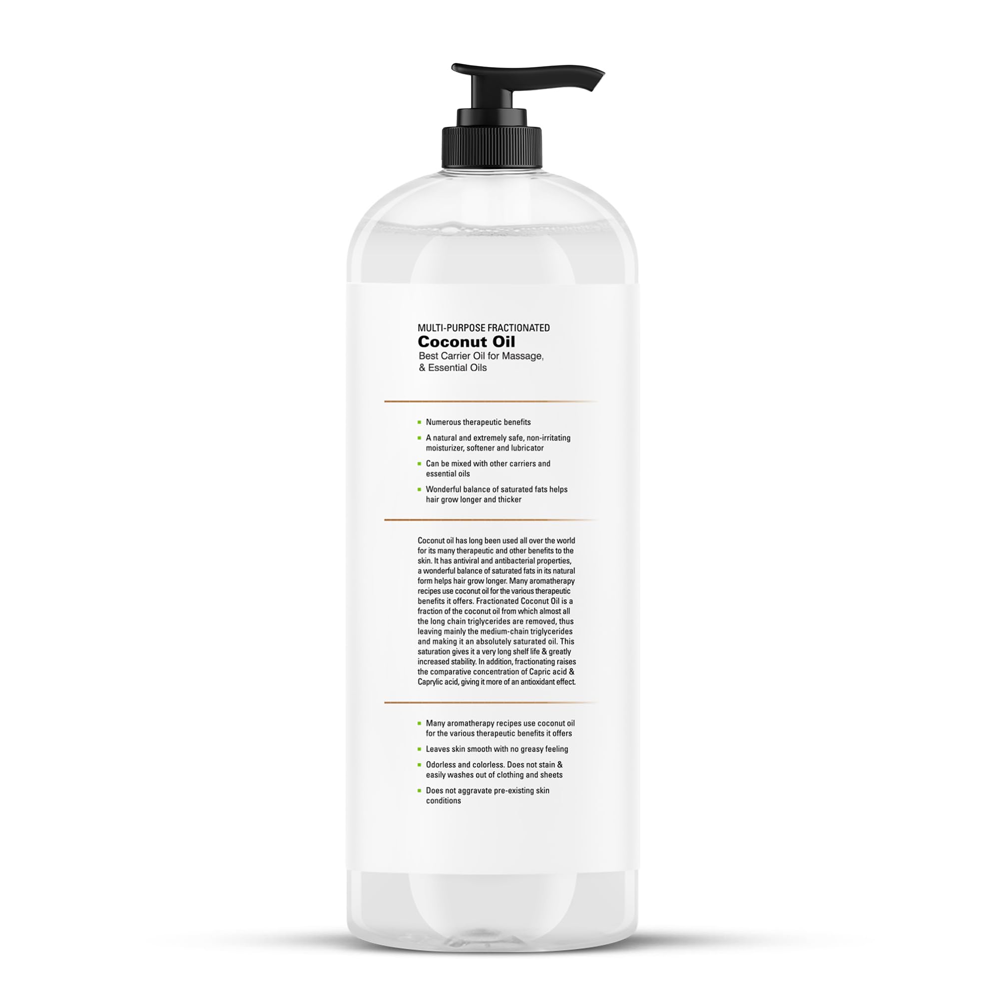 Majestic Pure Fractionated Coconut Oil – Lightweight Liquid Carrier Oil for Essential Oils, Massage, Skin, Hair & DIY Personal Care Applications – 16 Fl Oz 🍁 All In One Marketplace Canada