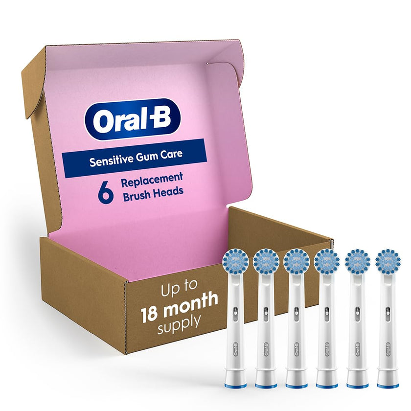 Oral-B Sensitive Gum Care Electric Toothbrush Replacement Brush Heads, 6 Count 🍁 All In One Marketplace Canada