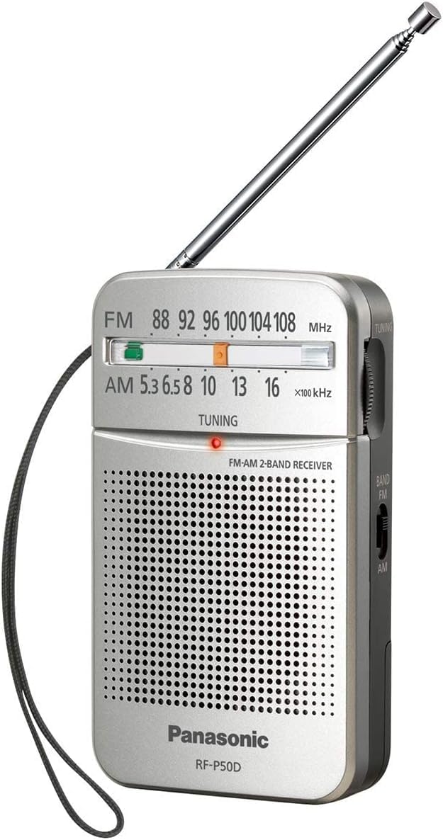Panasonic RF-P50 Pocket AM/FM Radio, Silver, Without Headphone (RFP50) 🍁 All In One Marketplace Canada