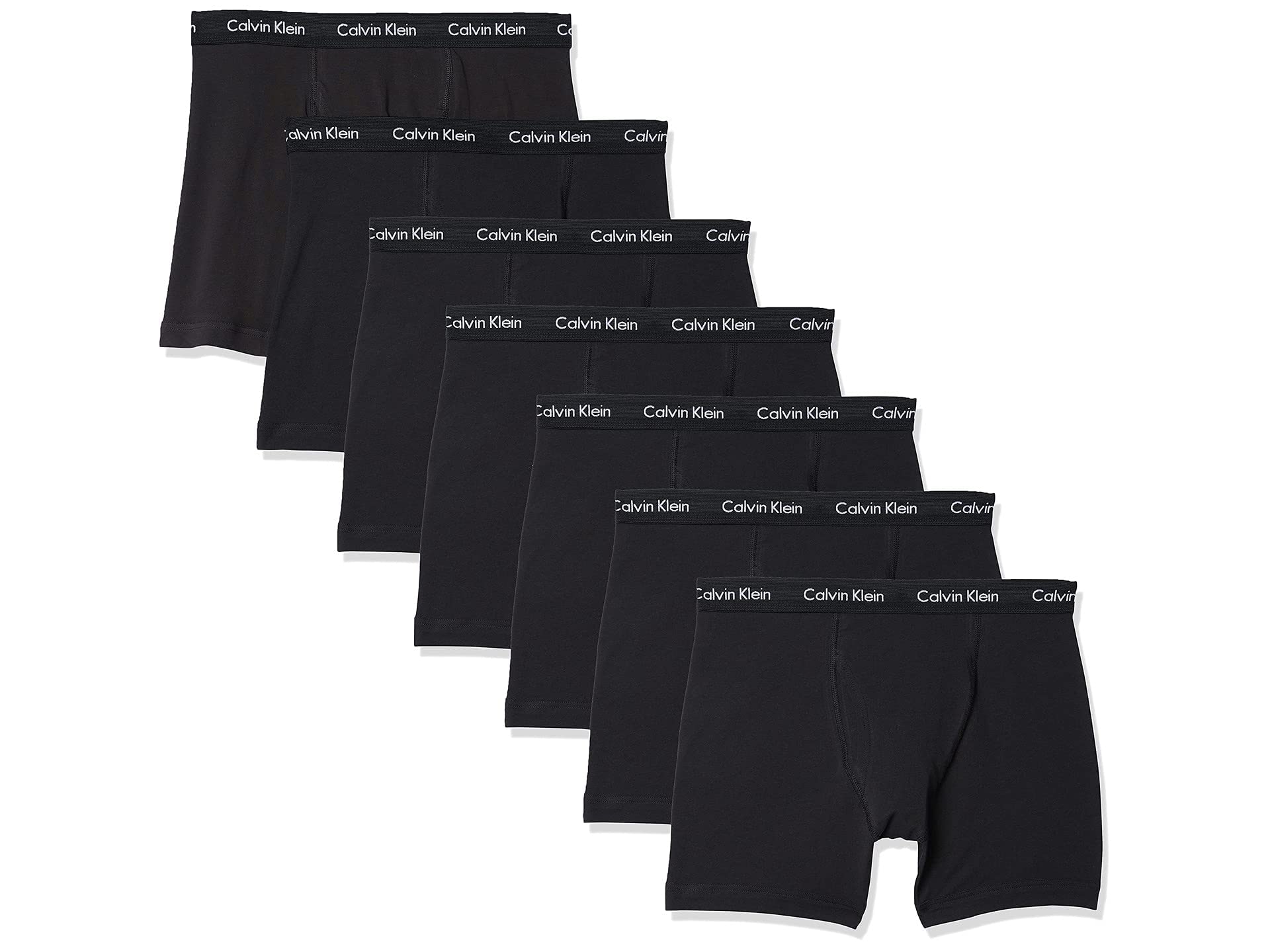 Calvin Klein Men's Cotton Stretch 7-Pack Boxer Brief, 7 Black, Large 🍁 All In One Marketplace Canada