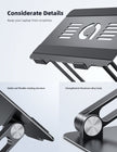 Lamicall Adjustable Laptop Stand, Portable Laptop Riser, Aluminum Laptop Stand for Desk Foldable, Ergonomic Computer Notebook Stand Holder Gift for MacBook Air Pro, More 10-17.3