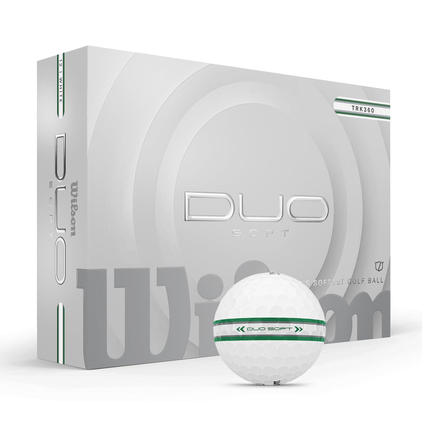 Wilson 2025 Duo Soft TRK360 Golf Balls - Green/Silver Stripe, 12 Balls 🍁 All In One Marketplace Canada