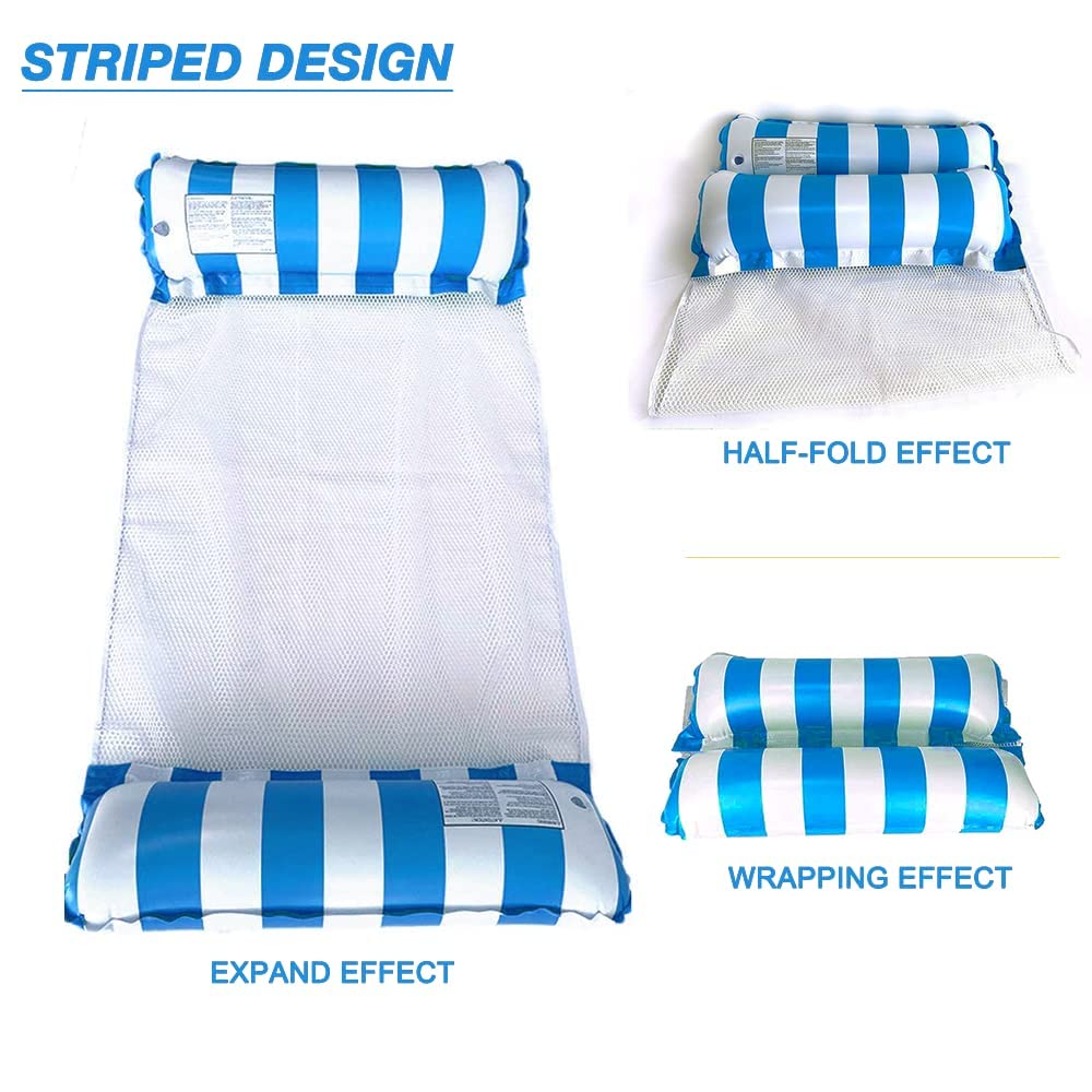FUNNYTA 2 Pack Water Hammock, 4-in-1 Multi-Portable Water Pool Float Hammock (Saddle, Lounge Chair, Hammock and Drifter) for Adults, Suitable for Travel, Family and Recreation 🍁 All In One Marketplace Canada