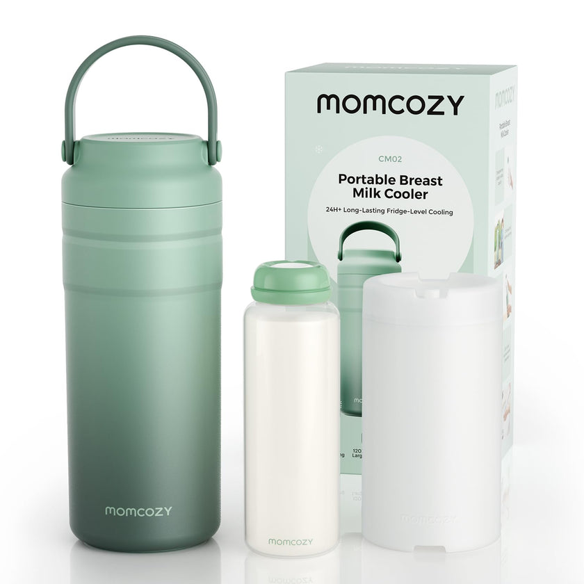 Momcozy Portable Breast Milk Cooler for Travel, 24H Ice-Free Cooling Breastmilk Storage Bottles 12oz Container, Leak Proof Outdoor Small Freezer, Baby Breastfeeding Essential Gift for New Moms 🍁 All In One Marketplace Canada