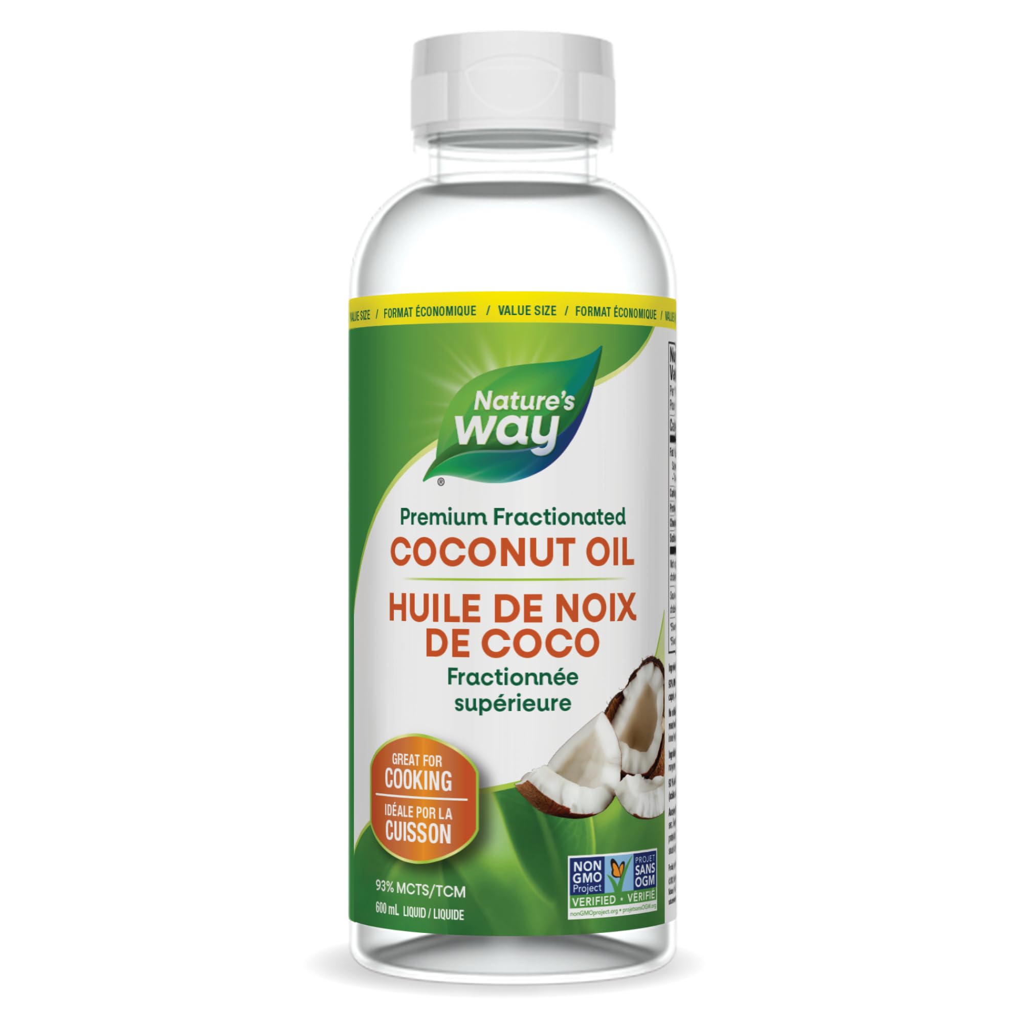 Nature's Way Premium Coconut Oil, Great for Cooking, Liquid, 600 ml 🍁 All In One Marketplace Canada