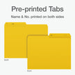 Pendaflex Colour File Folders, 1/2 Cut Tab, Letter, Yellow, 100/Box 🍁 All In One Marketplace Canada