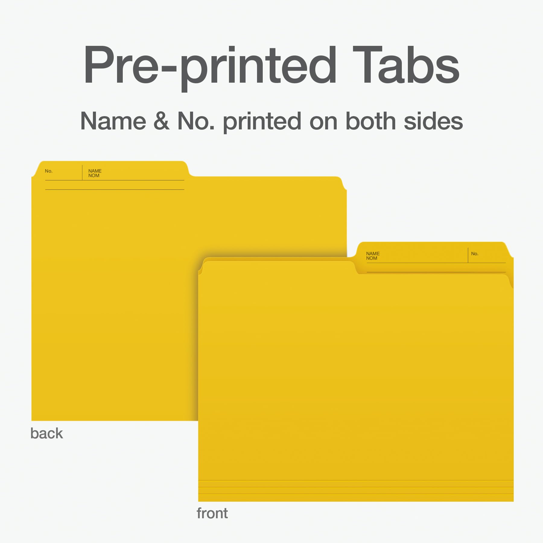 Pendaflex Colour File Folders, 1/2 Cut Tab, Letter, Yellow, 100/Box 🍁 All In One Marketplace Canada