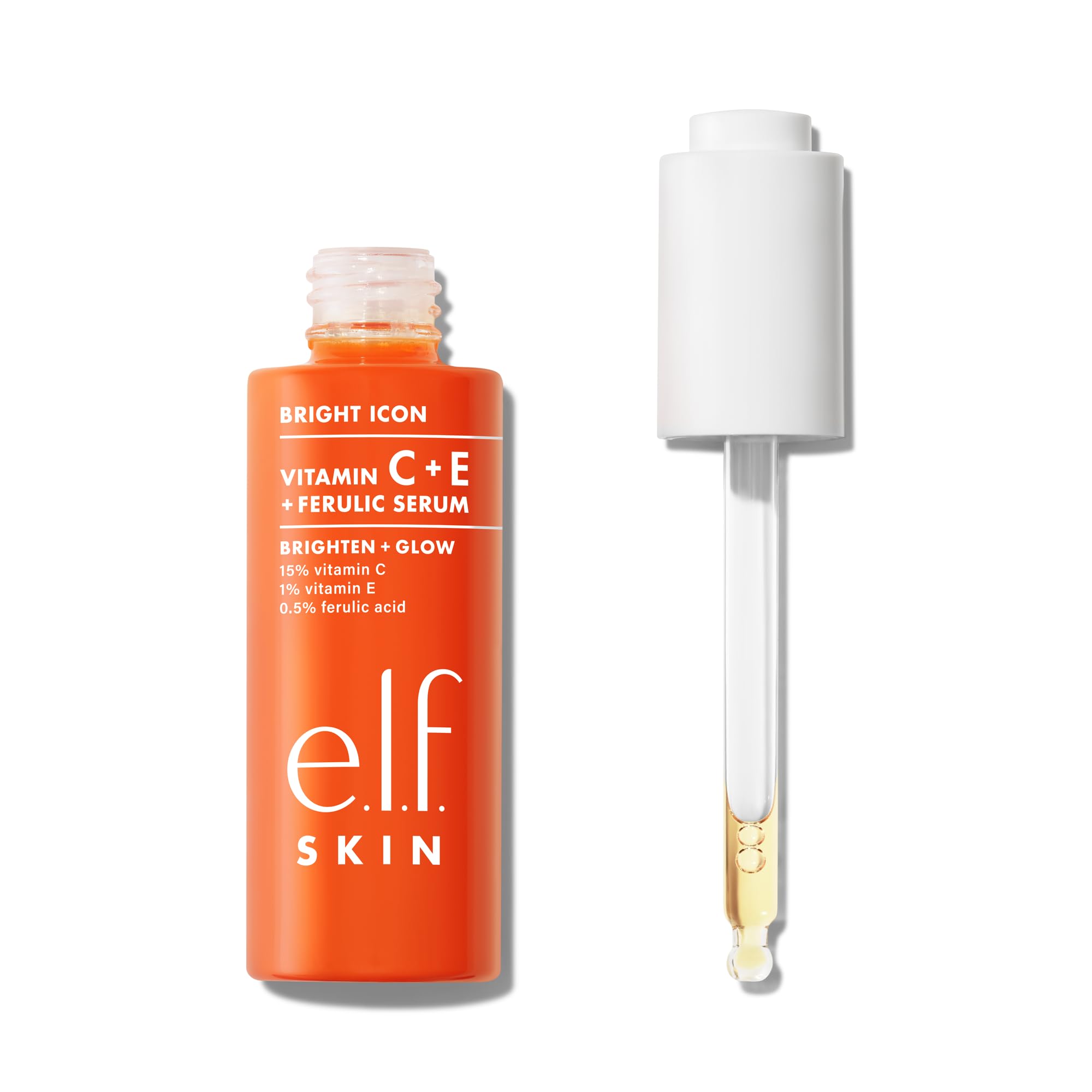 e.l.f. SKIN Bright Icon Vitamin C + E + Ferulic Face Serum, Brightening & Soothing with 15% Vitamin C, Vegan & Cruelty-Free 🍁 All In One Marketplace Canada