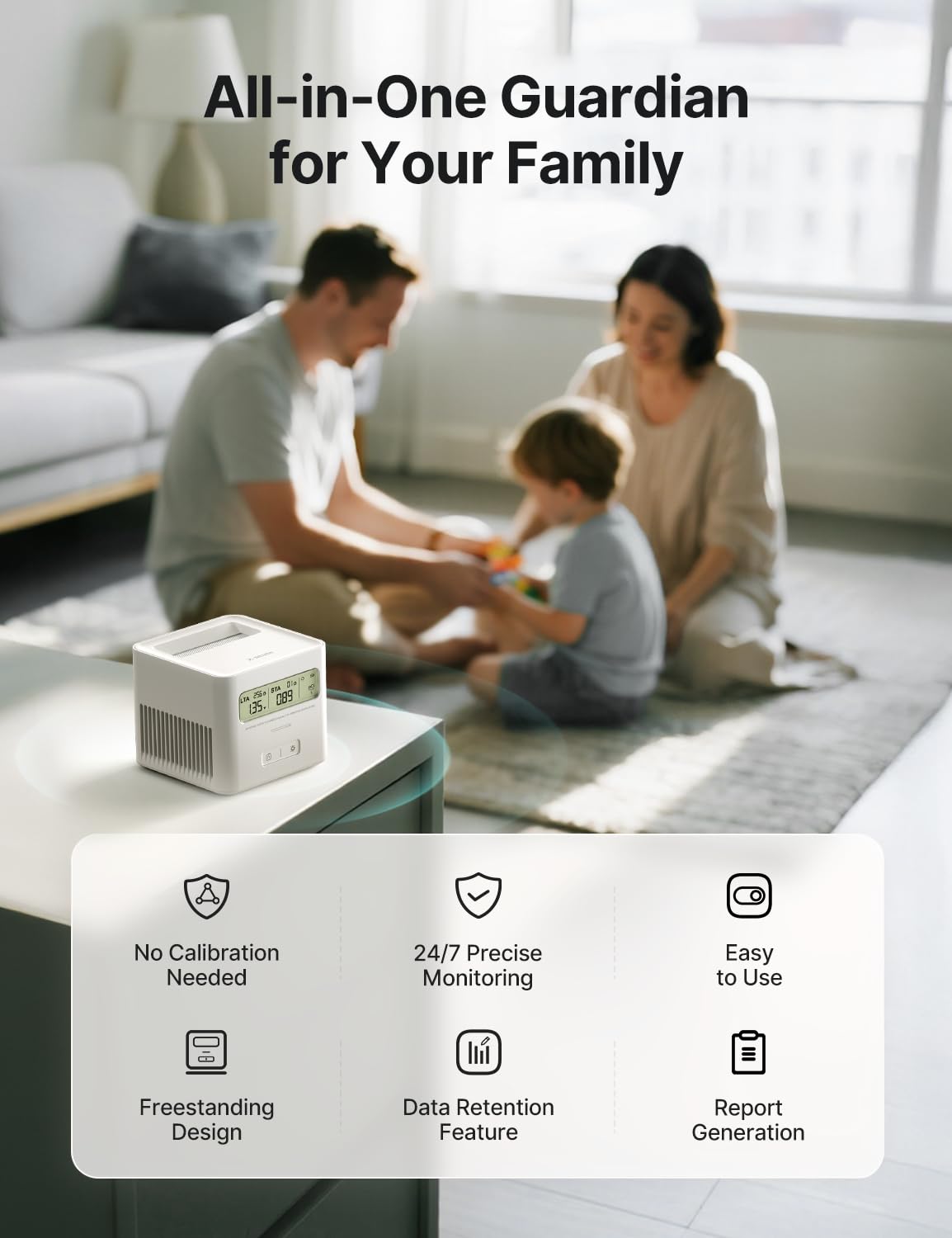 X-Sense Radon Detector for Home with LCD, Battery Powered, White 🍁 All In One Marketplace Canada
