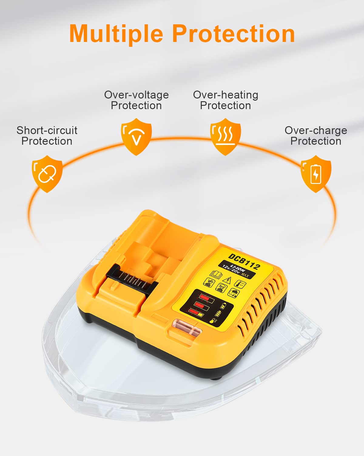 Replacement for Dewalt 20V Max Battery Charger DCB112, Compatible with Dewalt 12V 20V Max Lithium Battery DCB203 DCB204 DCB205 DCB205 DCB120 DCB123 DCB125 DCB127 DCB112 DCB115 DCB118 DCB102 DCB104 🍁 All In One Marketplace Canada