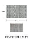 Outdoor Rug 5x8 ft Waterproof Outdoor Carpet-Patio RV Deck Camping Rug Portable Boho Rugs for Outdoor Area Rug Picnic Backyard Porch Beach Mat Grey 🍁 All In One Marketplace Canada