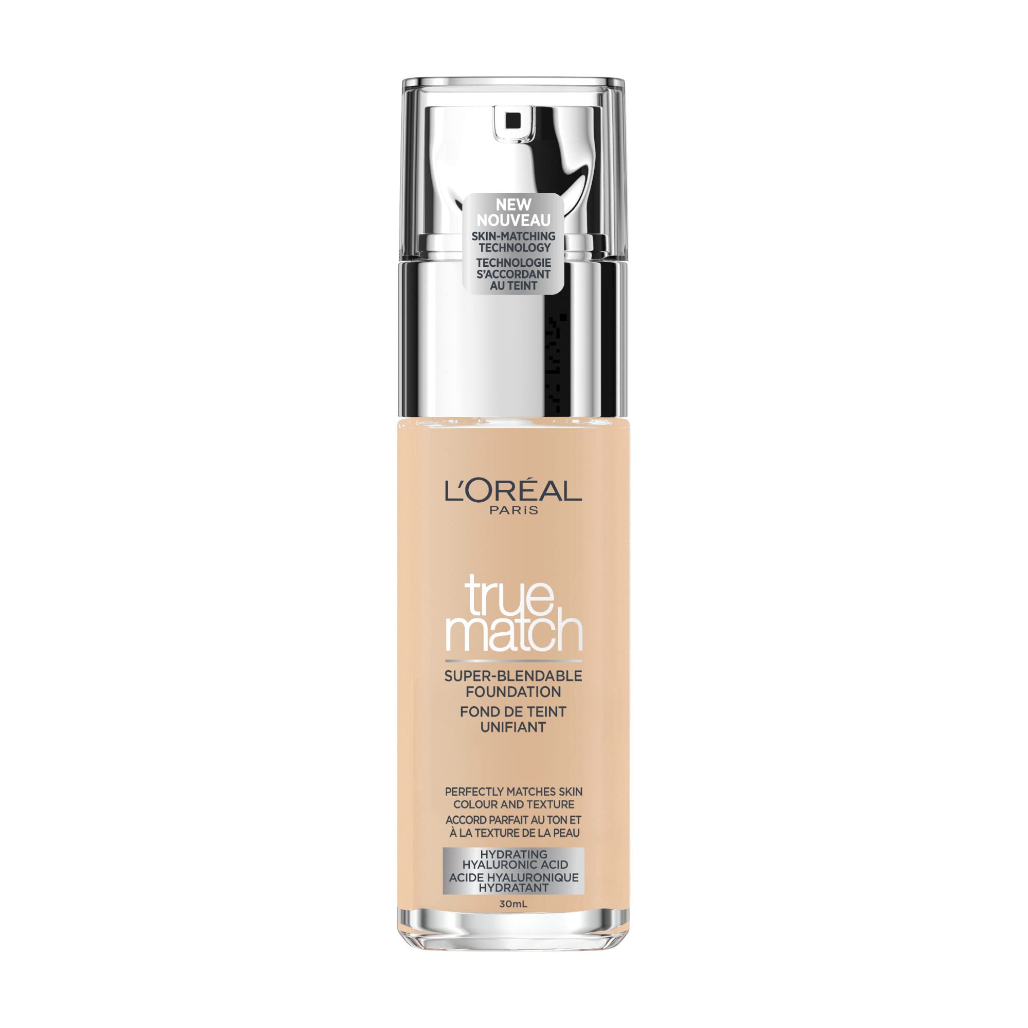 L'Oreal Paris True Match Super-Blendable Foundation, Medium Coverage Liquid Foundation Makeup, Skincare Infused with Hyaluronic Acid, 1.5N, 30 mL 🍁 All In One Marketplace Canada